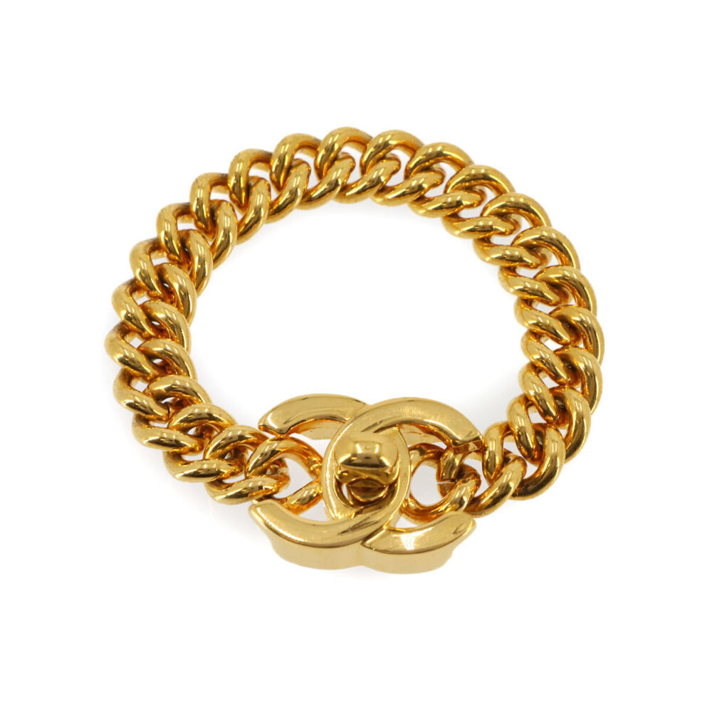 Chanel Coco Mark Turnlock Chain Bracelet, Gold 95A